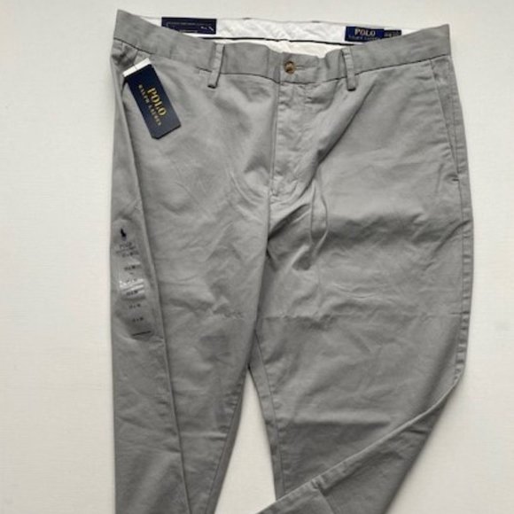 Polo Ralph Lauren Chino Classic Fit Stretch Pants Soft Grey 35 x 30